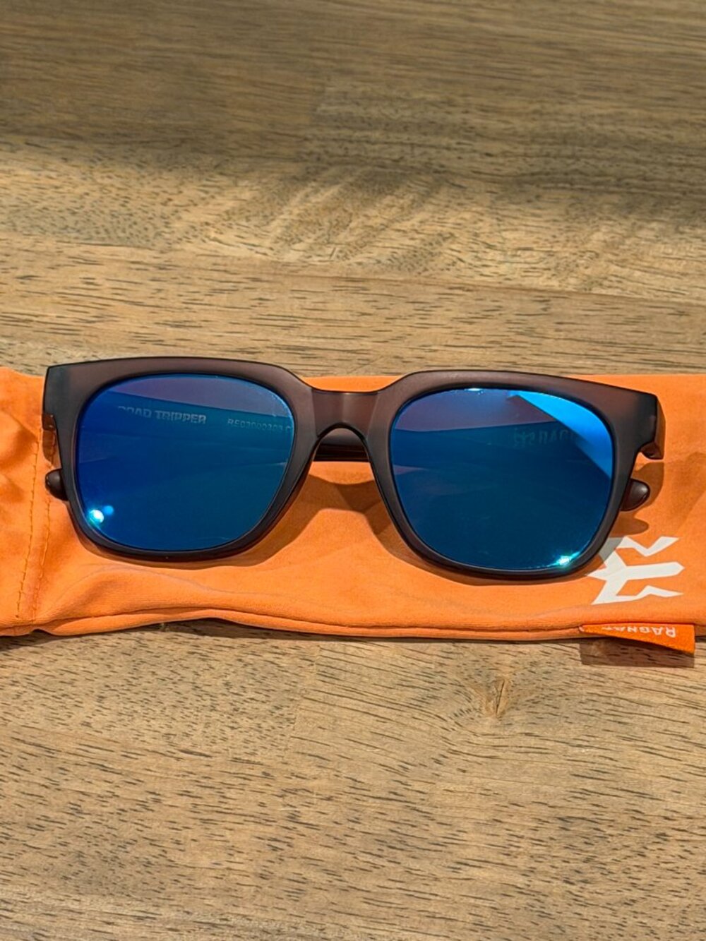 Ragnar Race Road Tripper Sunglasses Black/Blue Reflective